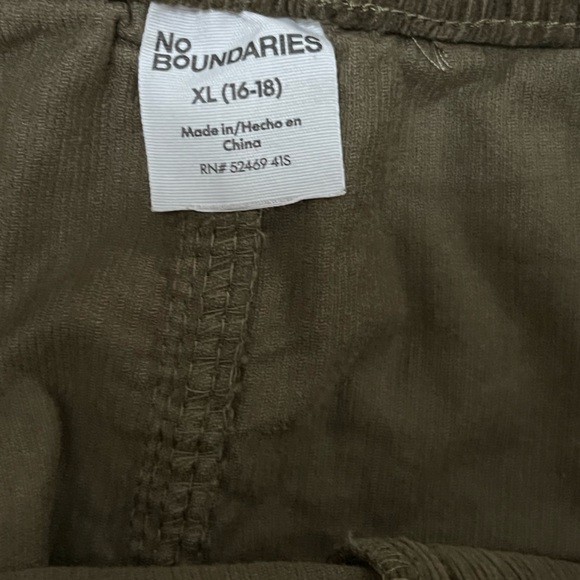 41) No Boundaries Cargo Mini Skirt Juniors NWT sz XL 16/18 color military olive - Picture 6 of 7